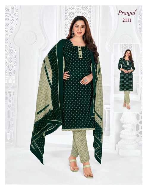 Priyanka Vol 21 By Pranjul Pure Cotton Printed Readymade Dress
